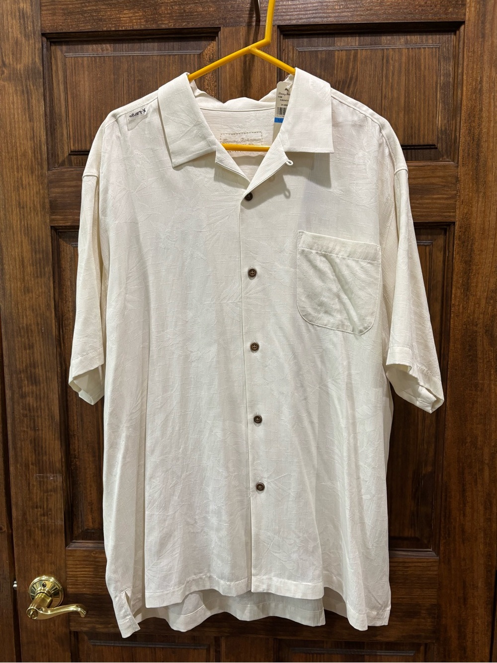 Tommy Bahama Cream Short-Sleeve Button-Down Shirt